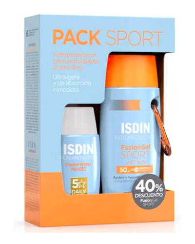 ISDIN FOTOPROTECTOR PACK SPORT FUSION SPF50 GEL100ML WATER 50ML